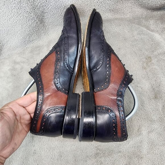 Messico Shoes Mens Size 10 Black Leather Lace Up Brogue Oxford *Read* main image 9